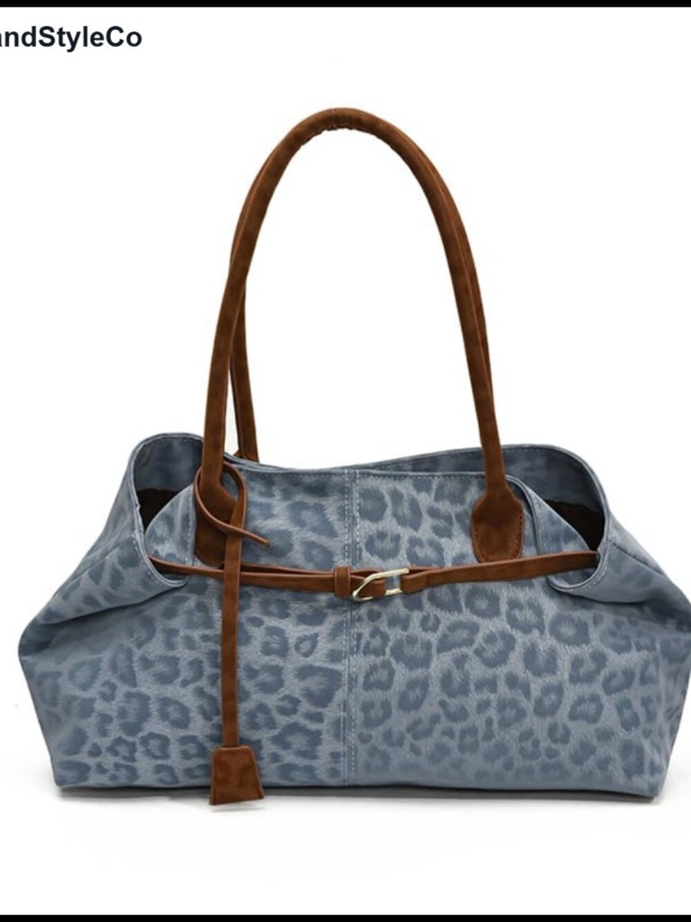 Faux Leather Hobo Shoulder Bag Leopard Print Animal Print Women's Handbag